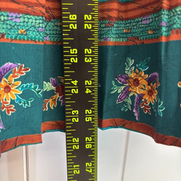 Vintage GW Graff Women's Classic Floral Secretary Pleated Skirt Size 12 Artsy - Picture 7 of 10